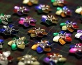 Rainbow Custom Color Scale Flower Pendant