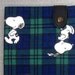 CLEARANCE SALE iPad Padded Sleeve Case with Button Tab - Snoopy on Tartan - Last One
