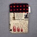 iPhone iPod Blackberry Gadget Padded Sleeve with Pocket - Travel Stories