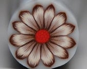 Polymer clay  brown Gerbera Flower cane