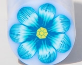 Polymer clay Turqouise flower cane - By Roni Gur