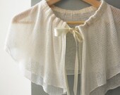 white ivory knitted collar