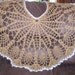 SALE Brown Pineapple Lacy Shawl Crocheted - All Cotton