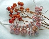 silk crocheted necklace in white and other pale shades