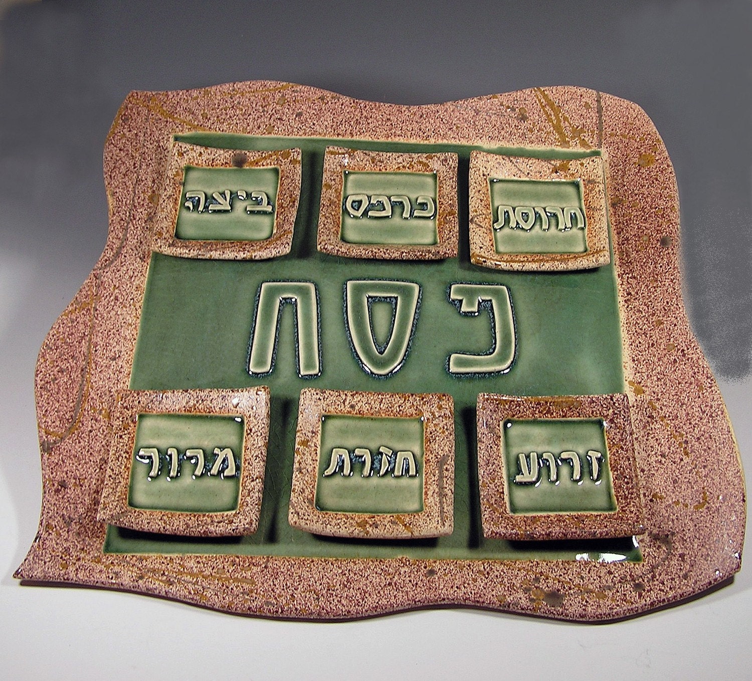Ceramic Passover Seder Plate-made to order