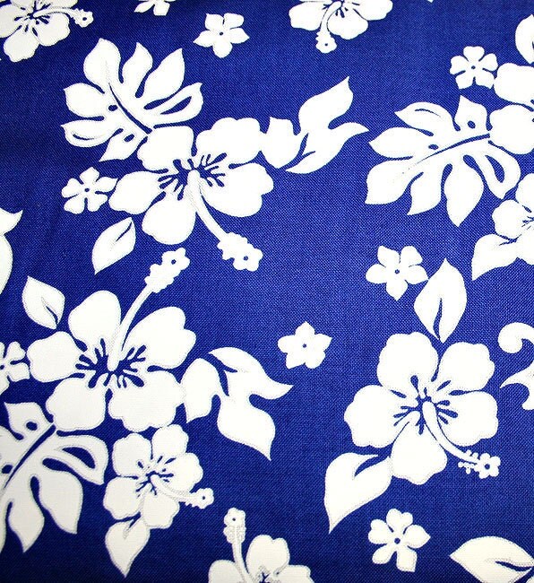 Blue Hibiscus Fabric