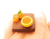 Kawaii Japanese Food Ring Miniature Food Jewelry Traditional