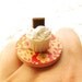 Food Ring Vanilla Pudding Chocolate Cookie Miniature Food Jewelry