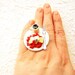 Kawaii Food Ring Coffee French Toast Miniature Food Jewelry