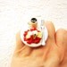 Kawaii Food Ring Coffee French Toast Miniature Food Jewelry