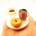 Miniature Food Ring Bagel Coffee Cute Food Jewelry