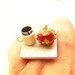 Coffee Ring Strawberry Tart Miniature Food Jewelry