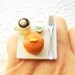 Miniature Food Ring Coffee Pancakes Cute Food Jewelry