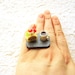 Coffee Ring Chocolate Roll Cake Miniature Food Jewelry