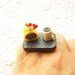 Coffee Ring Chocolate Roll Cake Miniature Food Jewelry