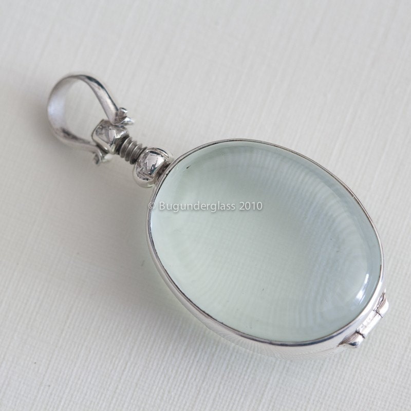 Oval Glass Locket Sterling Silver Keepsake finding