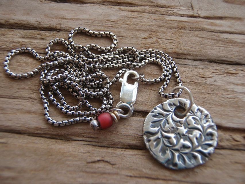 seek talisman necklace . inspirational jewellery . recycled sterling silver . antique trade bead . free shipping by peacesofindigo