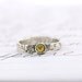 sapphire engagement ring . recycled silver yellow sapphire ring . unique engagement commitment ring