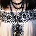 Old Mexico Black n White Embroidery Dress Resort Chic size M \/ L