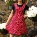 SALE New Lower Price: Everyday Chic Red Hot Apron -- Red, White and Black