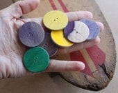 Recycled Skateboard Four Eco Craft Buttons-Custom Made To Order