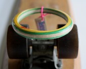 Recycled Skateboard Smooth Rail Bangle-Bright Day