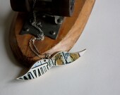 Recycled Skateboard Mustache Necklace-Mr. Roman Numeral