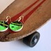 Recycled Skateboard Earring Flats-Lime Green Like A Machine