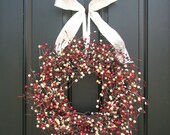 Berry Wreath, USA Strong, Patriotic Wreath, Pride for the USA, Memorial Day Wreath, 4th of July Wreath, Red, White and Blue