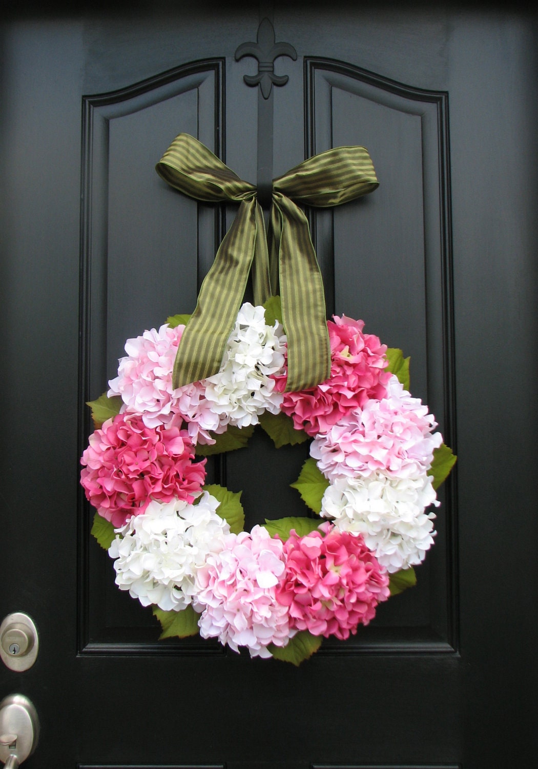 Hydrangea Wreath - Hydrangea Blooms for Spring and Summer - Shabby Chic Decor
