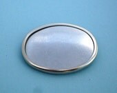 Silver Oval Pin Setting Frame Mounting 138ST