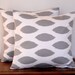 Decorative Pillow Covers Gray Ikats on White Background (Two)18x18 Cushion Covers