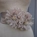 Bridal Sash With two  Unique Design Flowers