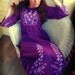 Vintage 70s Embroidered Hippie Dress, Small to Large