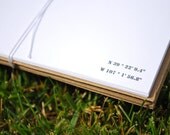 custom longitude latitude stationery note set: 5x7 flat cards