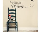 Baseball Quote - Vinyl Decal - Sports Theme -Vinyl Wall ART