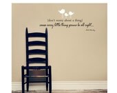 Bob Marley - Three Little Birds Quote - Vinyl Decal with little birds