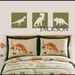 DINOSAUR Square Vinyl Decal Design - personalized with name - 12x36 inches