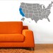 MAP OF USA- Vinyl Decal - Map of the United States
