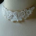 Lace Applique 3 in Ivory Venice Lace for Statement Necklaces, Jewelry Supply, Altered Couture,Costume Design   SIA  506