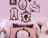 Paris Vinyl Wall Decals, Frame Collage, Vinyl Wall Graphics, Europe, Stickers, item 10023