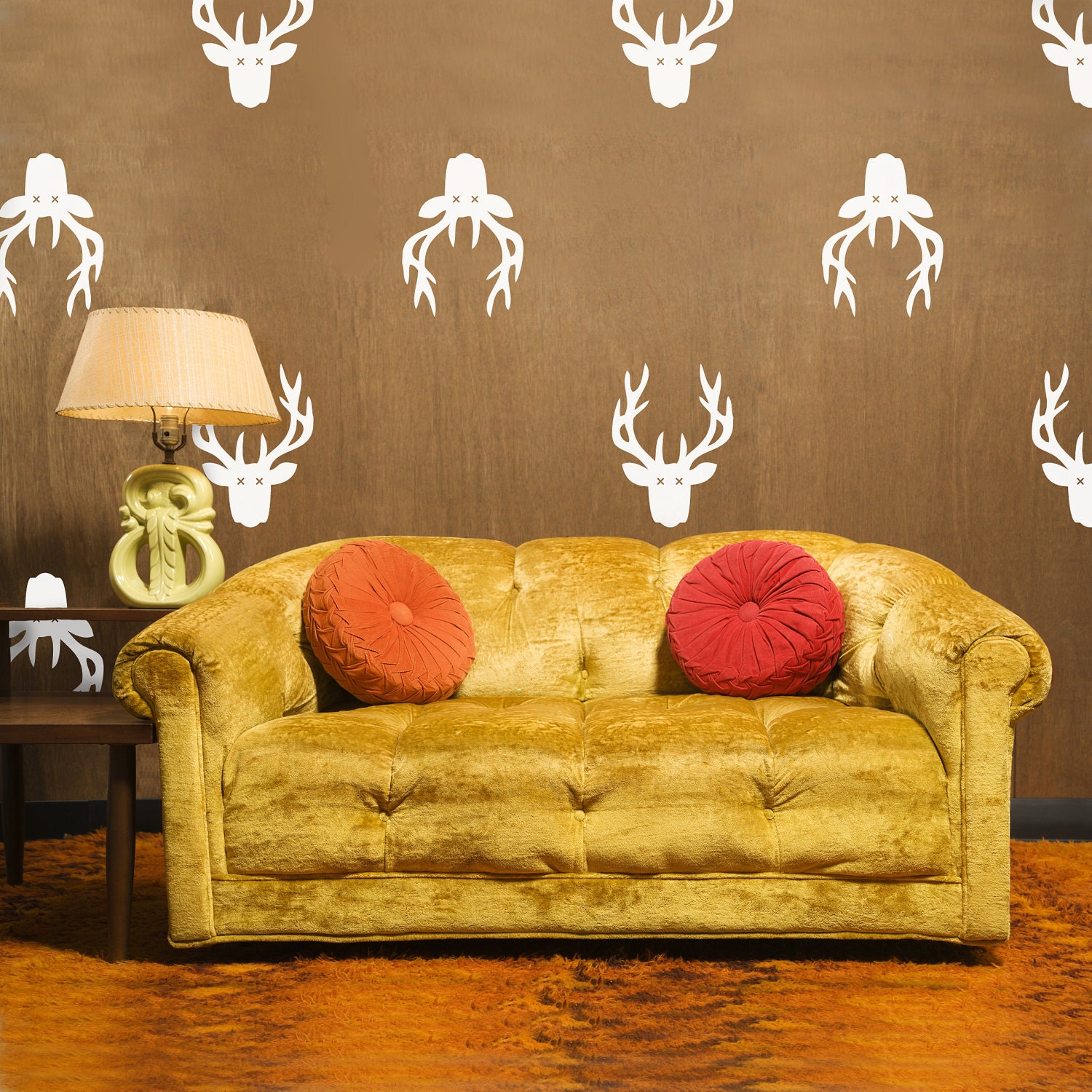 Vinyl Wall Decal, Deer Head Trophy- 10 graphics, Wallpaper, Stickers, item 10035