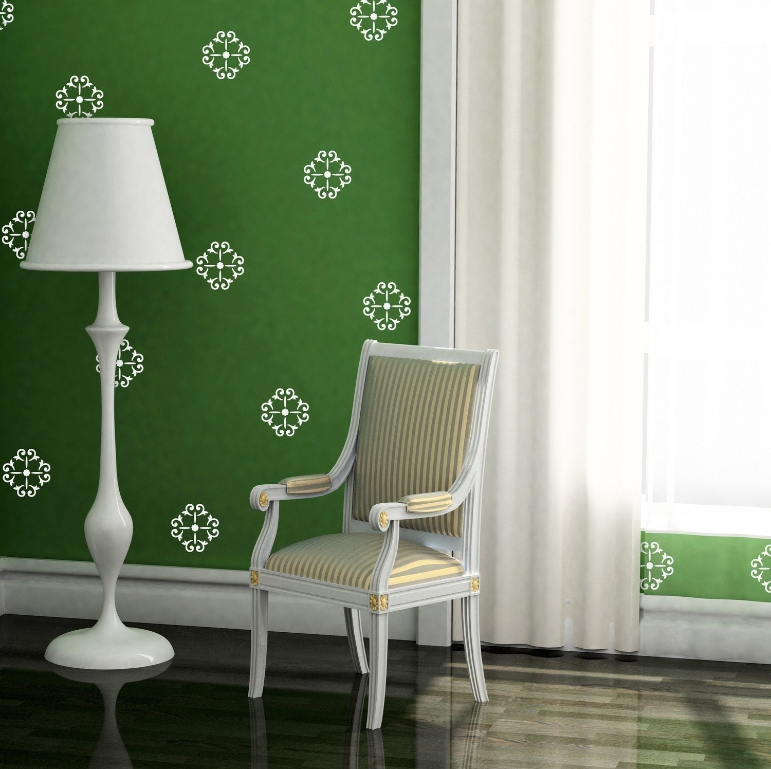 Vinyl Wall Decals- 50 Small Rosettes style 1 Graphics, Wallpaper, Stickers, item10030