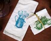 Floursack Dish Towel - Vintage Kitchen - set of 2
