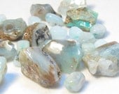 Peruvian Blue Opal Nuggets and Pebbles Loose Beads
