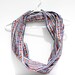 Vintage Blue Infinity Scarf.  Circle Cowl Scarf. Spring Fashion. Vintage Cotton Fabric. For Her. Women Fashion. Lightweight. Preppy.