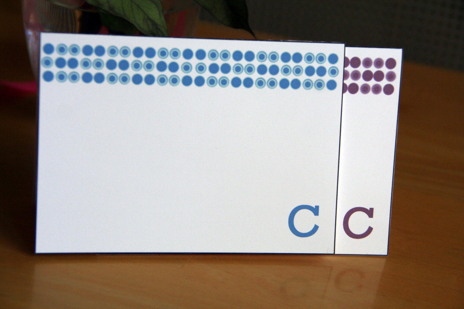 12 A1 Personalized Blank Initial Polka Dot Note Card Set EtsyHolidaySale