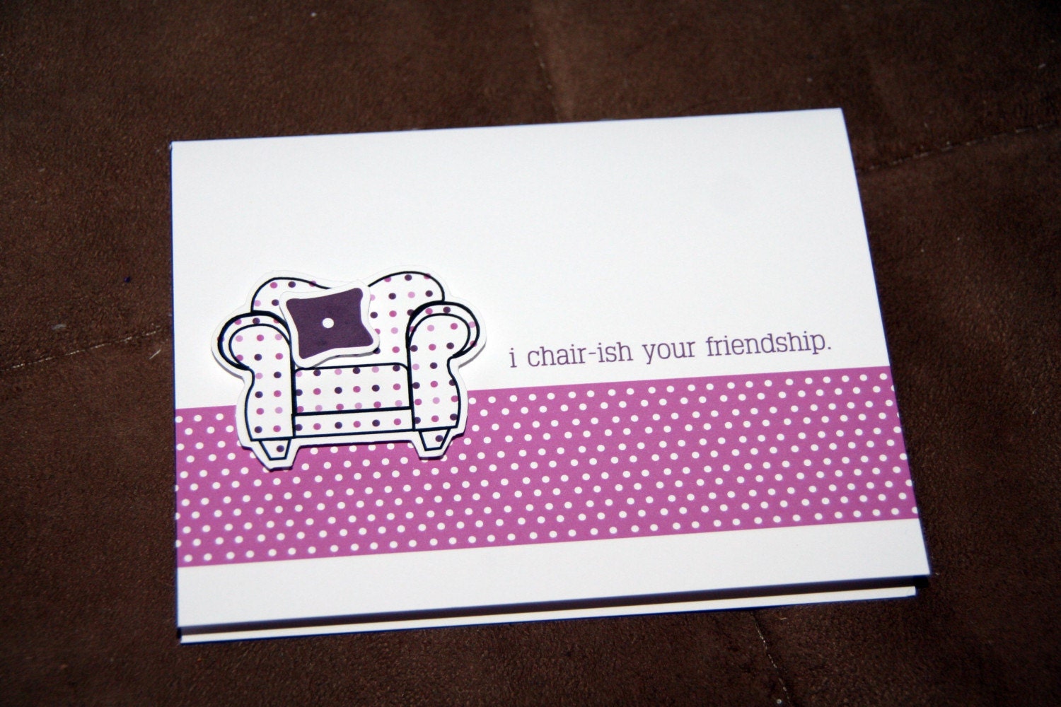 4 A2 Blank Purple Friendship Notecards