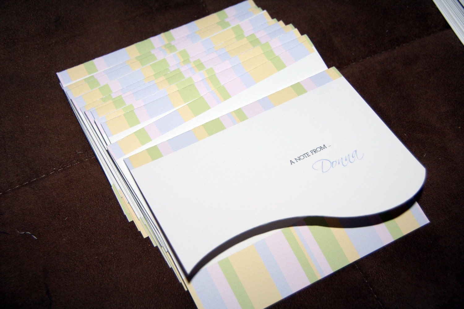 12 A2 Pastel Swirl Personalized Note Cards