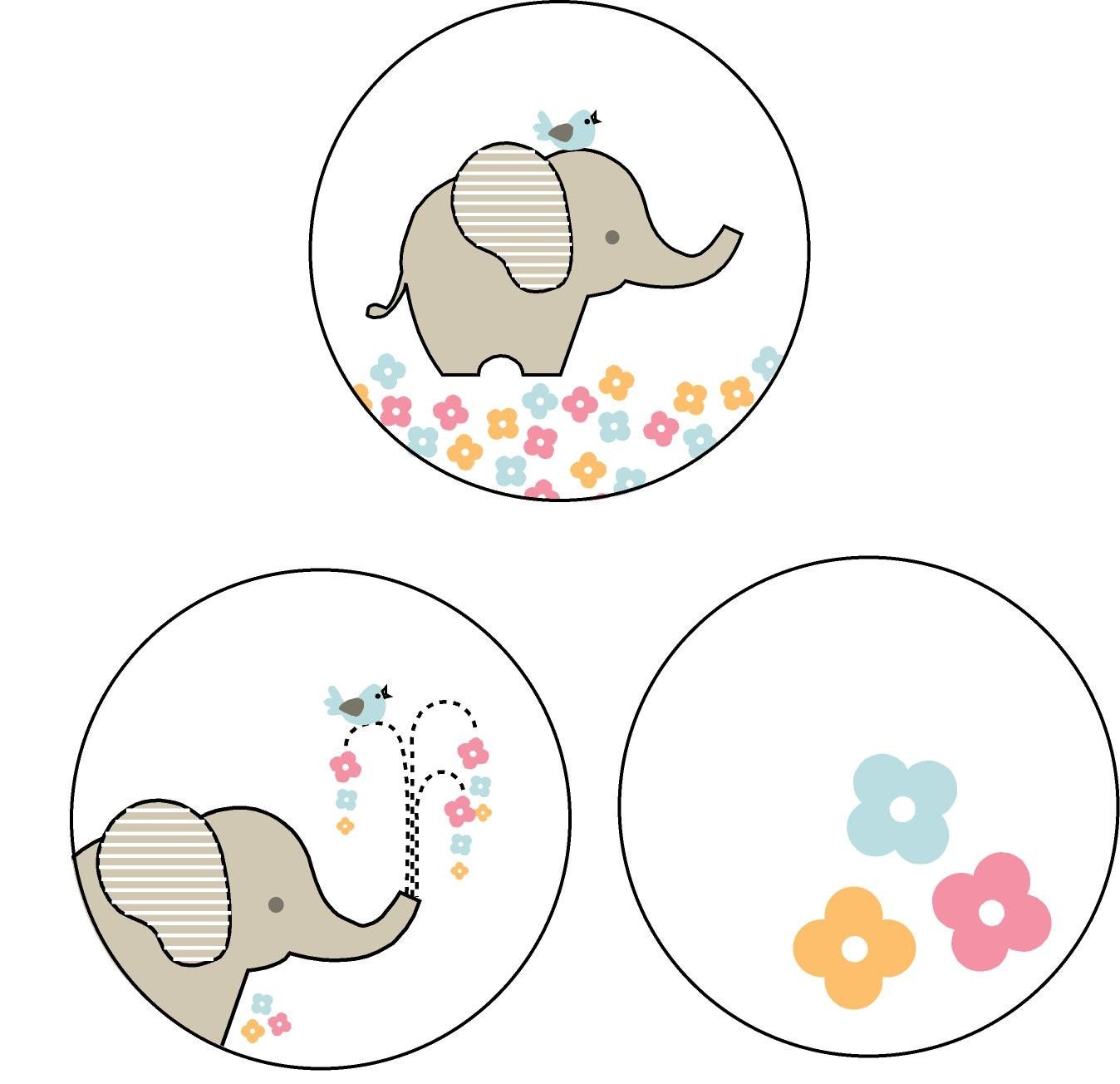 Sweet Elephant Baby Shower Invitation Sealers/Stickers